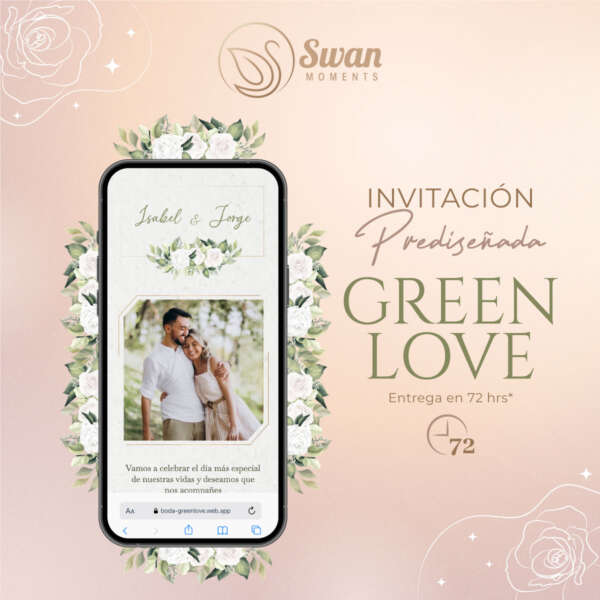 Invitación de Boda Green Love